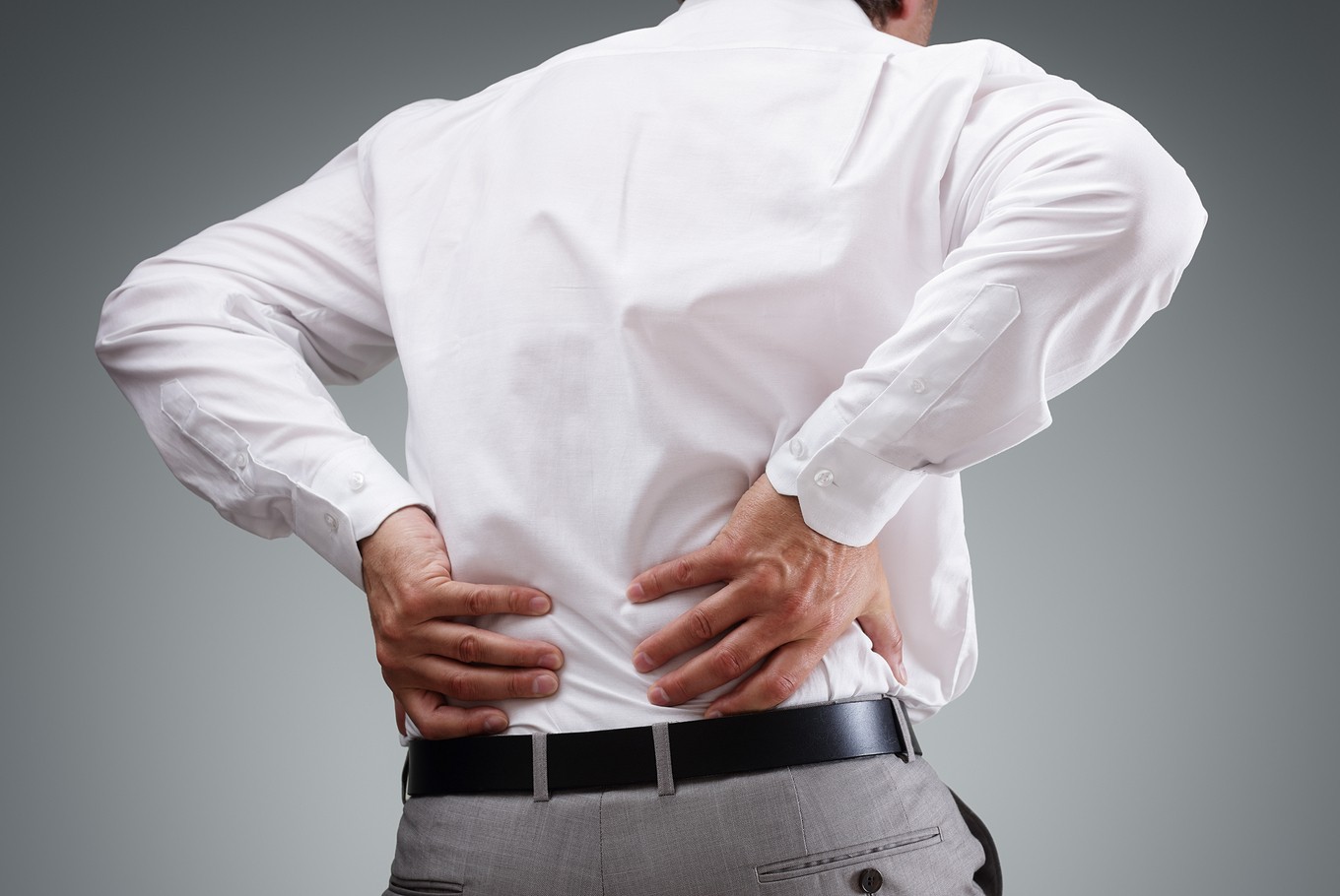 Patient receiving manual therapy for back pain