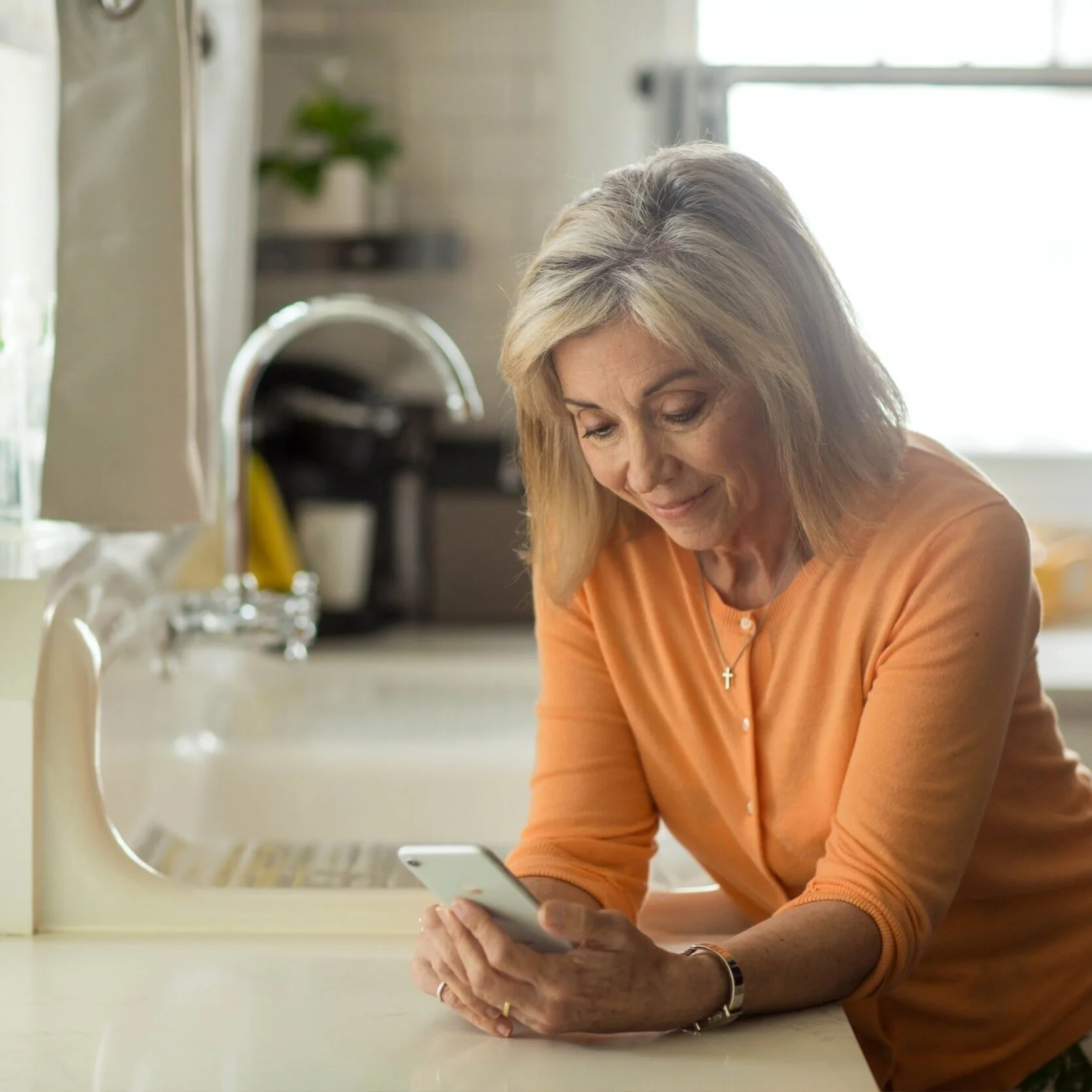 A person taking a video visit for physical therapy
