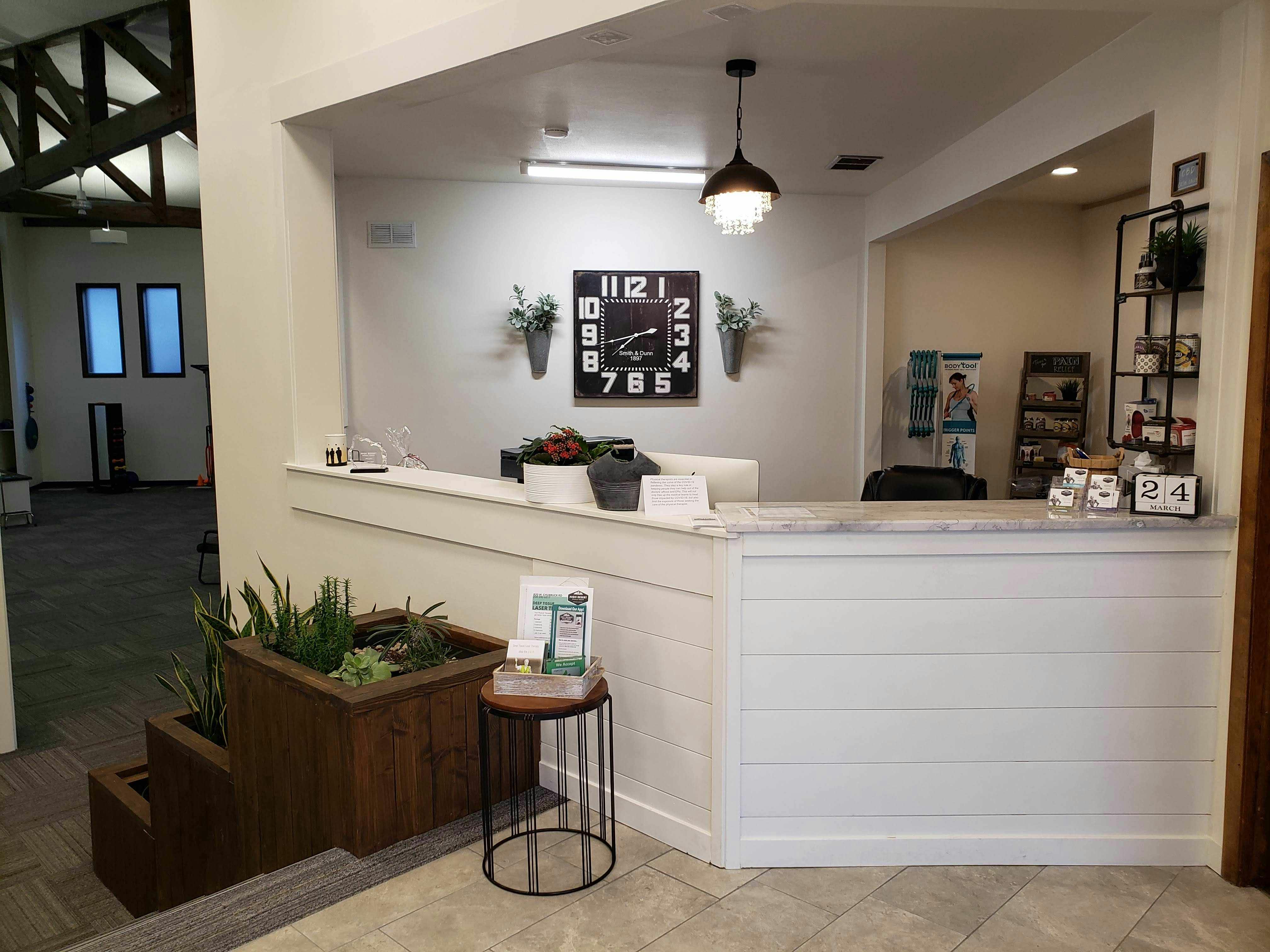 The front desk at the clinic
