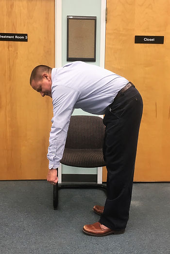 Pendulum exercise for a stiff shoulder